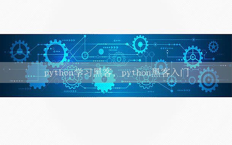 python学习黑客，python黑客入门