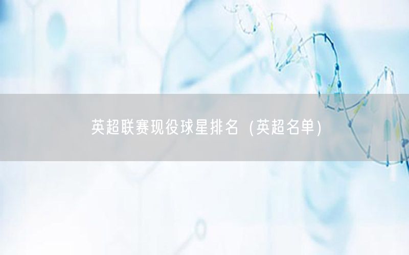 英超联赛现役球星排名（英超名单）