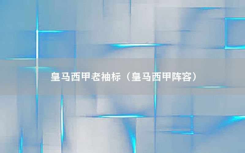 皇马西甲老袖标（皇马西甲阵容）
