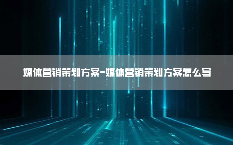 媒体营销策划方案-媒体营销策划方案怎么写