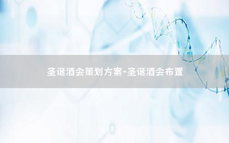 圣诞酒会策划方案-圣诞酒会布置