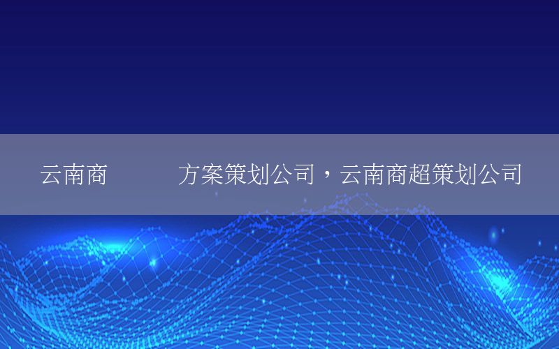 云南商业营销方案策划公司，云南商超策划公司