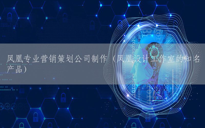 凤凰专业营销策划公司制作（凤凰设计工作室的知名产品）