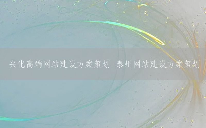 兴化高端网站建设方案策划-泰州网站建设方案策划