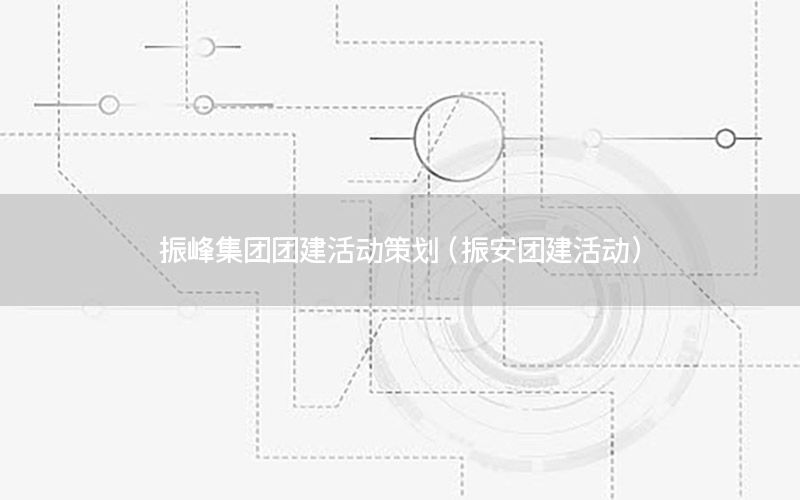 振峰集团团建活动策划（振安团建活动）