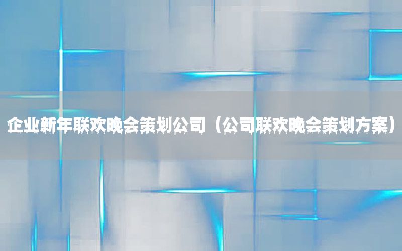 企业新年联欢晚会策划公司（公司联欢晚会策划方案）