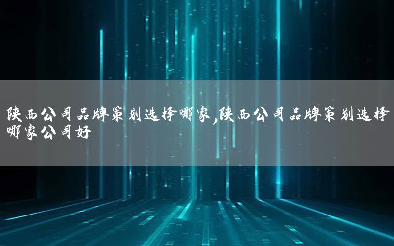 陕西公司品牌策划选择哪家，陕西公司品牌策划选择哪家公司好