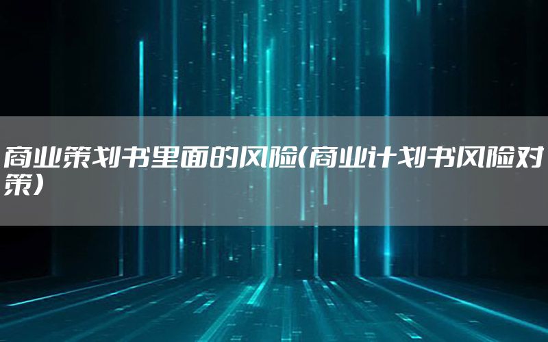 商业策划书里面的风险（商业计划书风险对策）