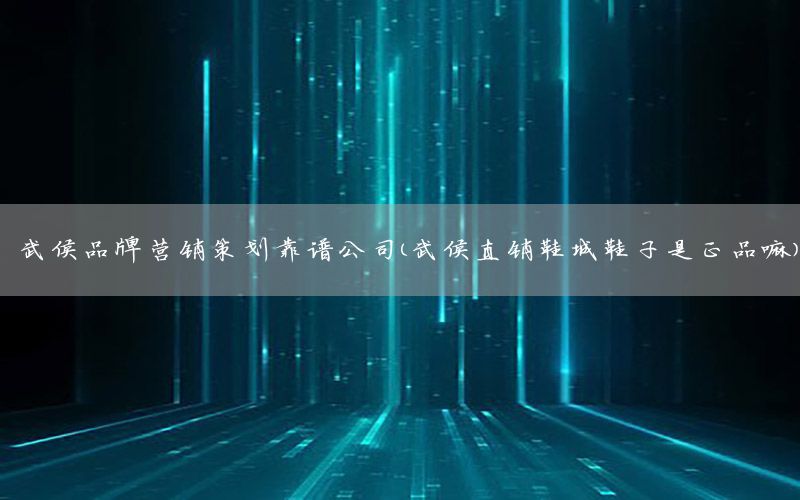 武侯品牌营销策划靠谱公司（武侯直销鞋城鞋子是正品嘛）