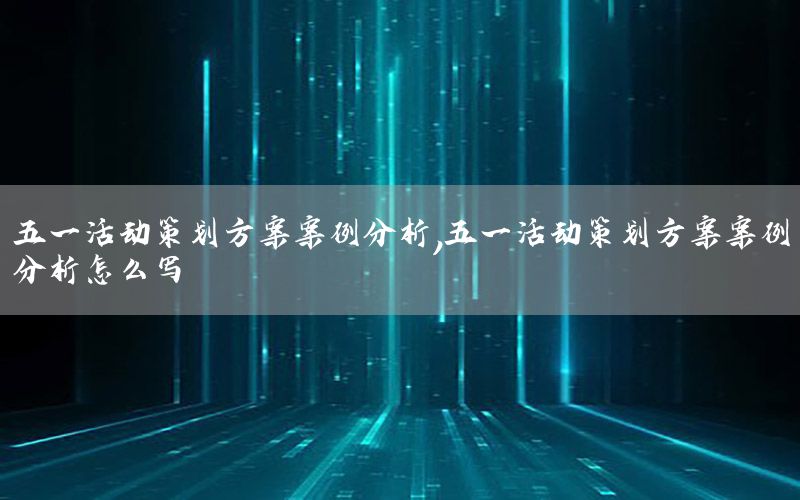 五一活动策划方案案例分析，五一活动策划方案案例分析怎么写