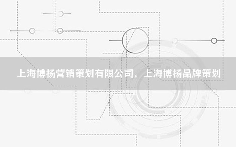 上海博扬营销策划有限公司，上海博扬品牌策划