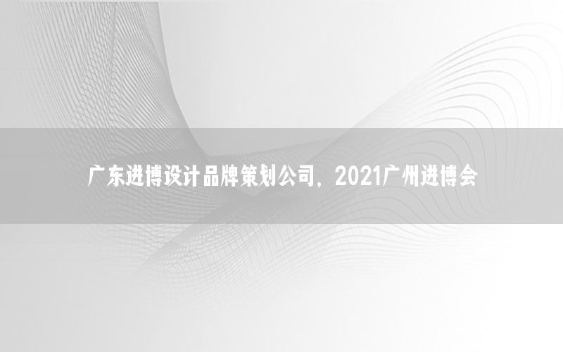 广东进博设计品牌策划公司，2021广州进博会