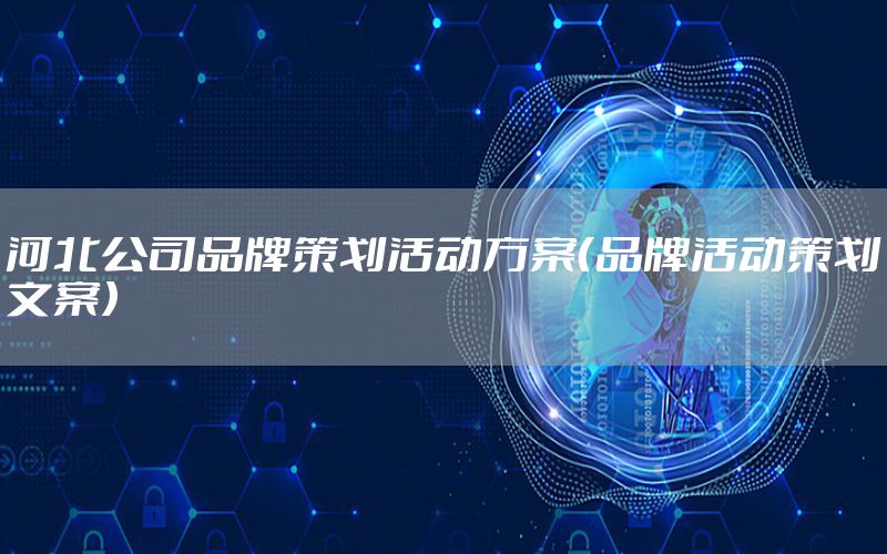 河北公司品牌策划活动方案（品牌活动策划文案）