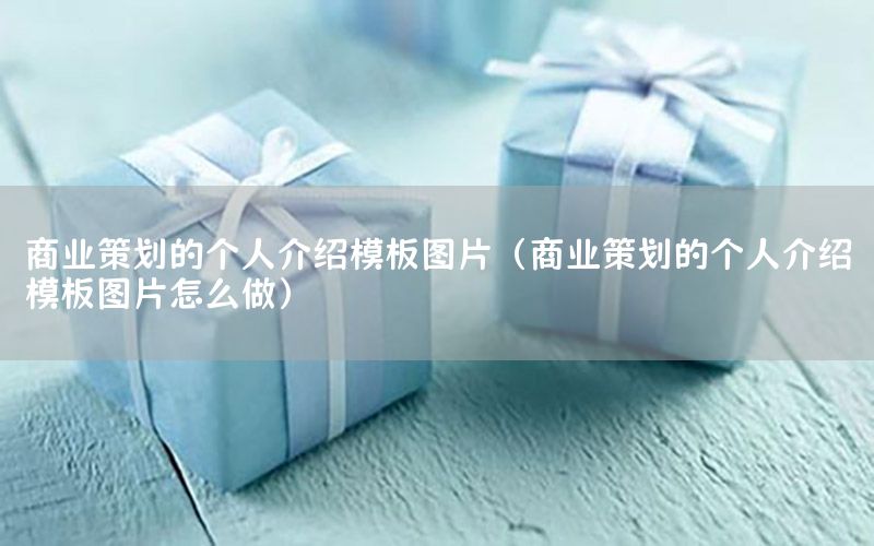 商业策划的个人介绍模板图片（商业策划的个人介绍模板图片怎么做）