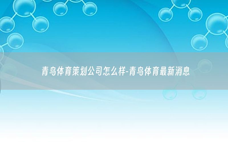 青鸟体育策划公司怎么样-青鸟体育最新消息