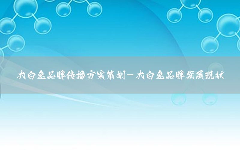 大白兔品牌传播方案策划-大白兔品牌发展现状