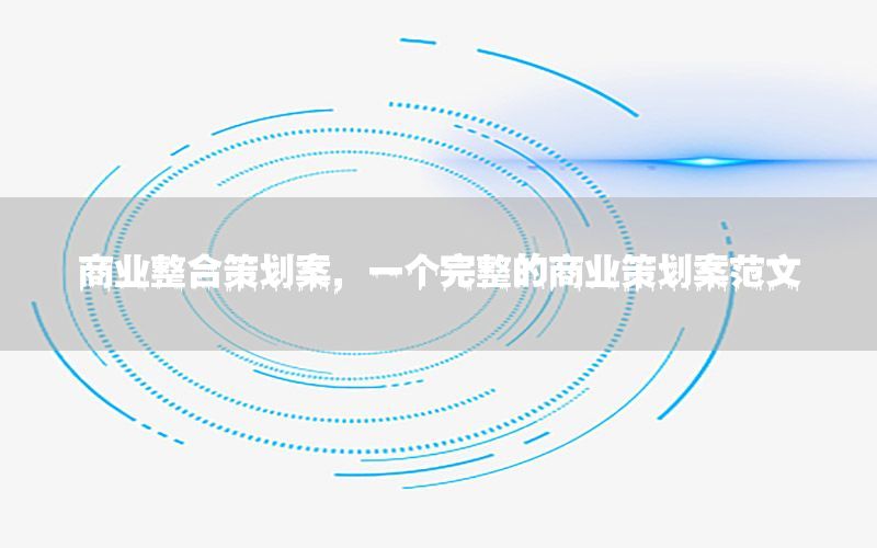商业整合策划案，一个完整的商业策划案范文