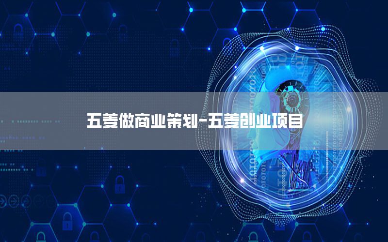 五菱做商业策划-五菱创业项目