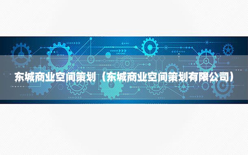 东城商业空间策划（东城商业空间策划有限公司）