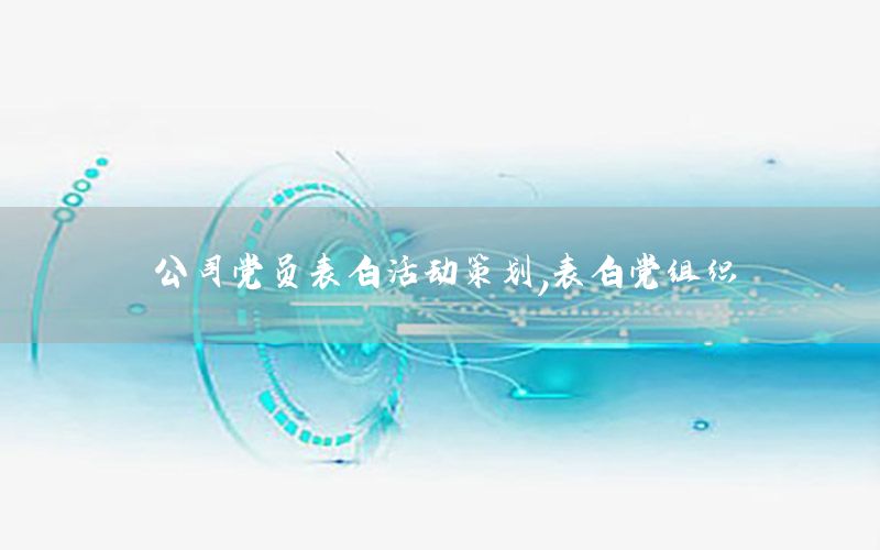公司党员表白活动策划，表白党组织