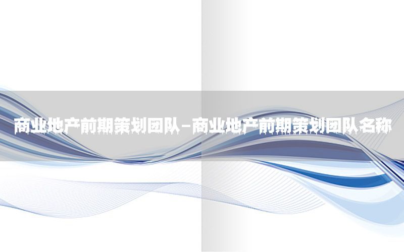 商业地产前期策划团队-商业地产前期策划团队名称