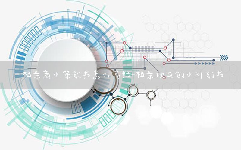 相亲商业策划书怎么写好-相亲项目创业计划书