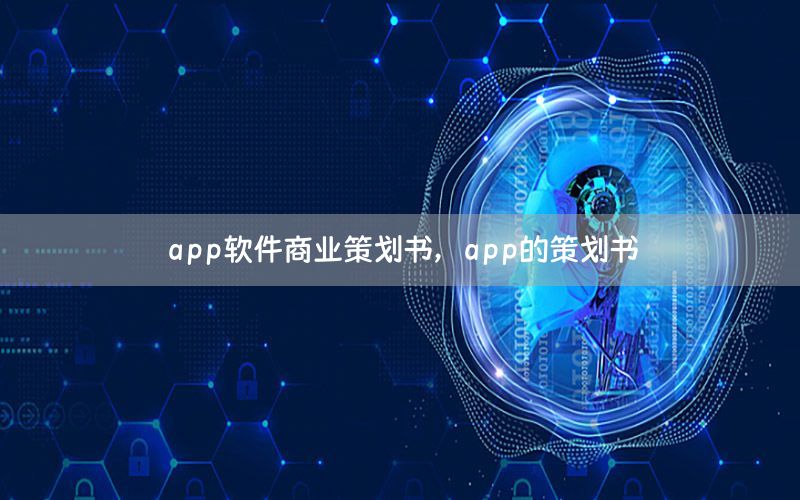 app软件商业策划书，app的策划书