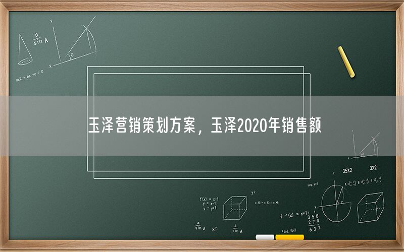 玉泽营销策划方案，玉泽2020年销售额