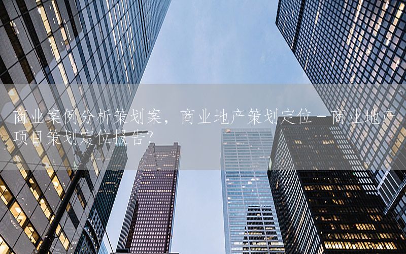 商业案例分析策划案，商业地产策划定位－商业地产项目策划定位报告？