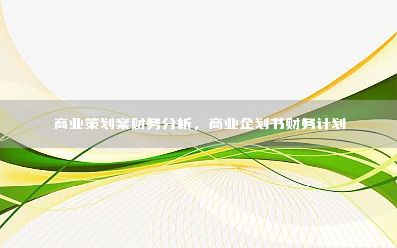 商业策划案财务分析，商业企划书财务计划